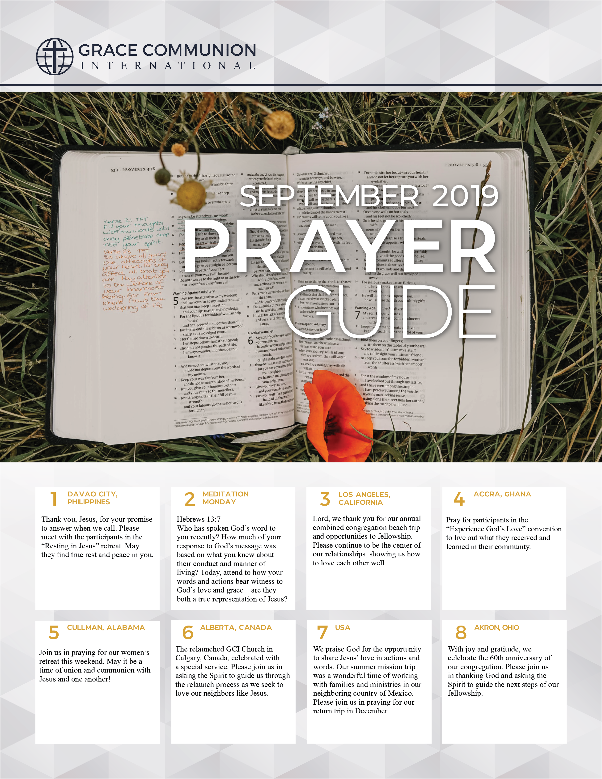 prayer guide cover