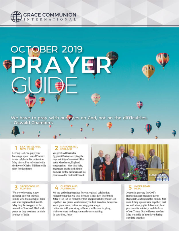 October Prayer Guide | Grace Communion International Resources