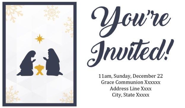 Christmas Service Invitations | Grace Communion International Resources