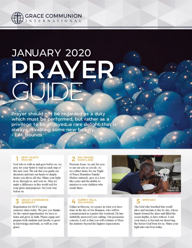 January Prayer Guide | Grace Communion International Resources