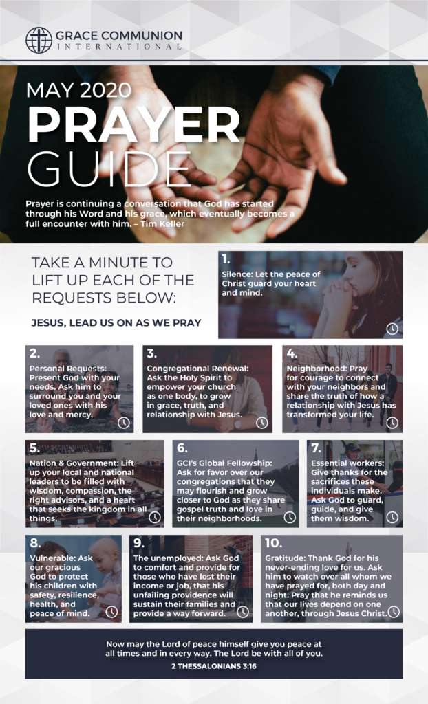 Prayer Guide 2020 May | Grace Communion International Resources